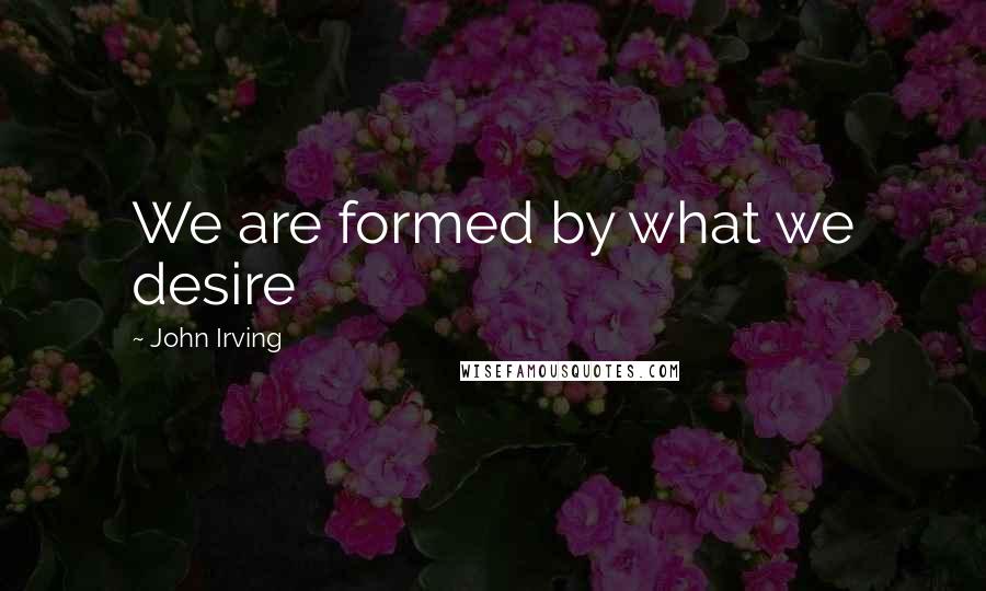 John Irving Quotes: We are formed by what we desire