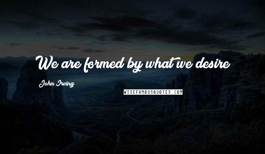 John Irving Quotes: We are formed by what we desire