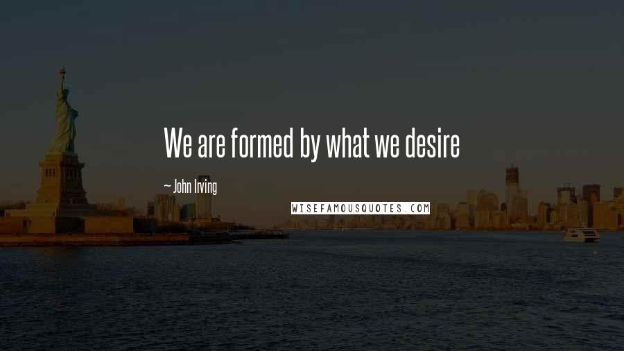 John Irving Quotes: We are formed by what we desire