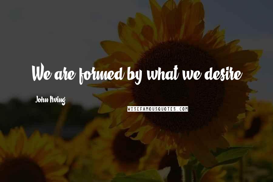 John Irving Quotes: We are formed by what we desire