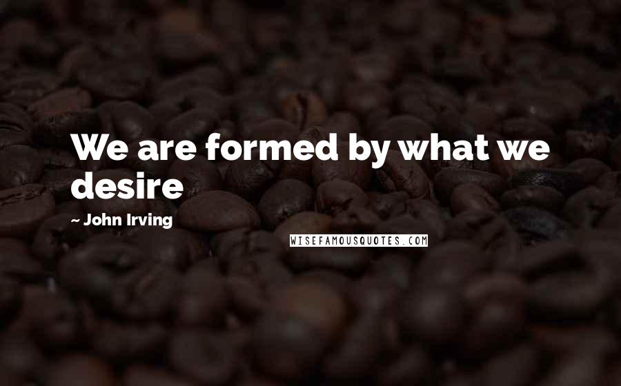 John Irving Quotes: We are formed by what we desire