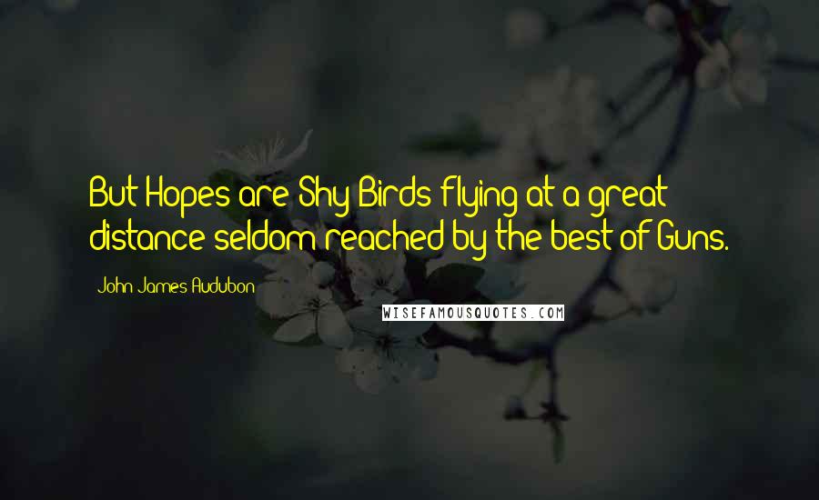 John James Audubon Quotes: But Hopes are Shy Birds flying at a great distance seldom reached by the best of Guns.