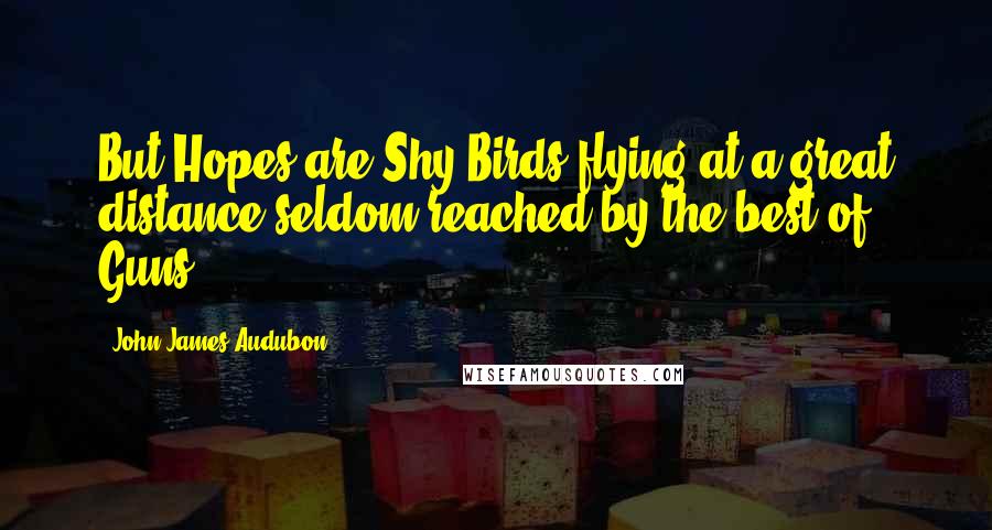 John James Audubon Quotes: But Hopes are Shy Birds flying at a great distance seldom reached by the best of Guns.
