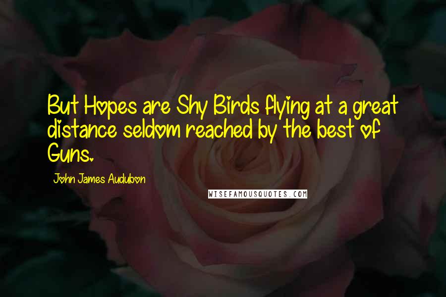 John James Audubon Quotes: But Hopes are Shy Birds flying at a great distance seldom reached by the best of Guns.
