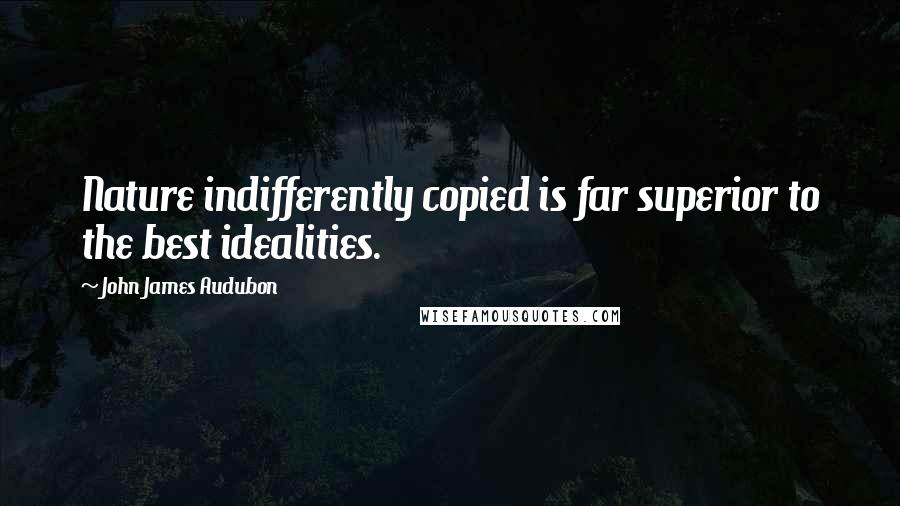 John James Audubon Quotes: Nature indifferently copied is far superior to the best idealities.