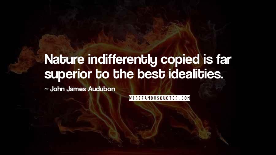 John James Audubon Quotes: Nature indifferently copied is far superior to the best idealities.