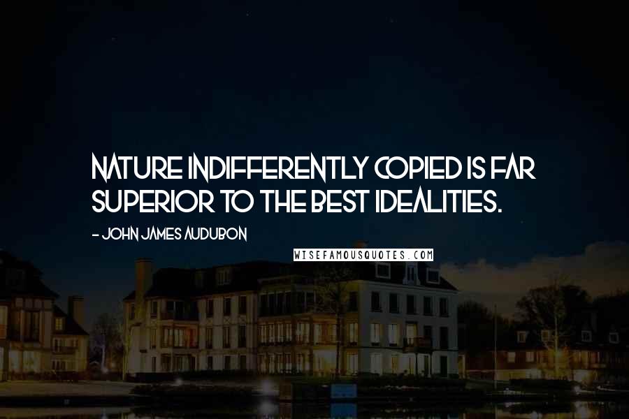 John James Audubon Quotes: Nature indifferently copied is far superior to the best idealities.