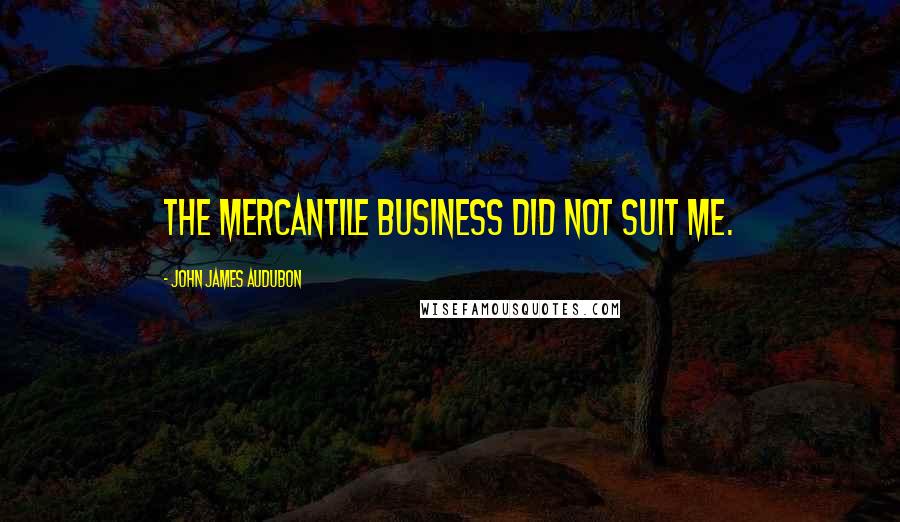 John James Audubon Quotes: The mercantile business did not suit me.