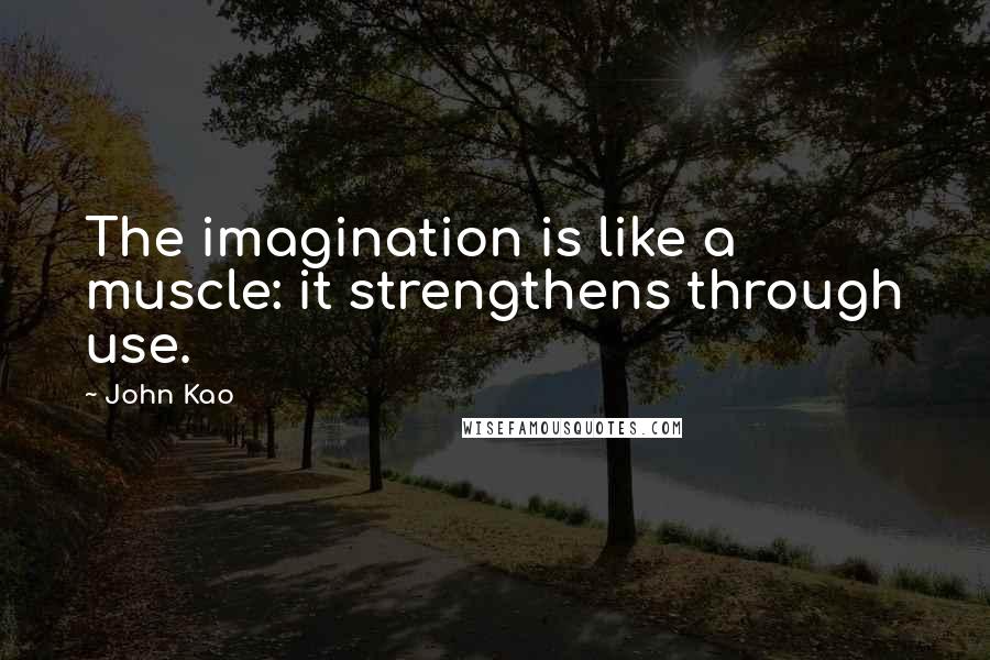 John Kao Quotes: The imagination is like a muscle: it strengthens through use.