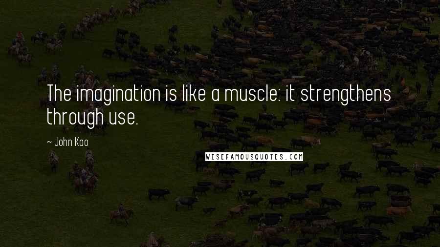 John Kao Quotes: The imagination is like a muscle: it strengthens through use.