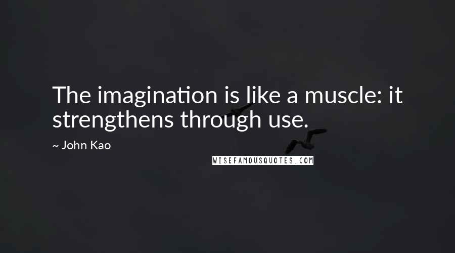 John Kao Quotes: The imagination is like a muscle: it strengthens through use.