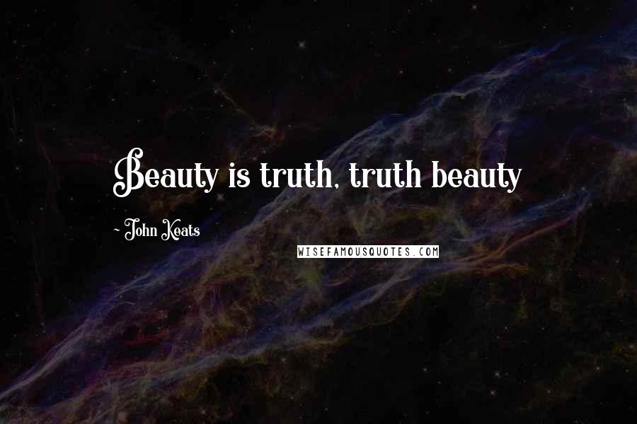 John Keats Quotes: Beauty is truth, truth beauty