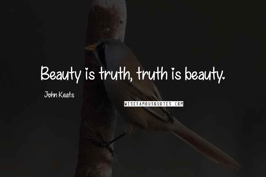 John Keats Quotes: Beauty is truth, truth is beauty.