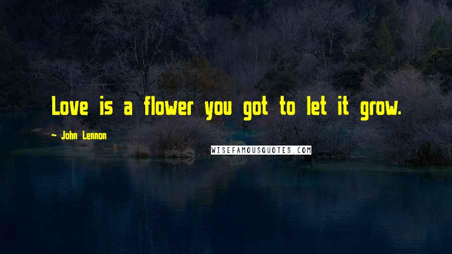 John Lennon Quotes: Love is a flower you got to let it grow.