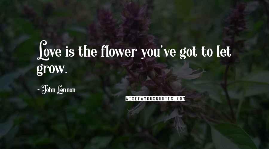 John Lennon Quotes: Love is the flower you've got to let grow.
