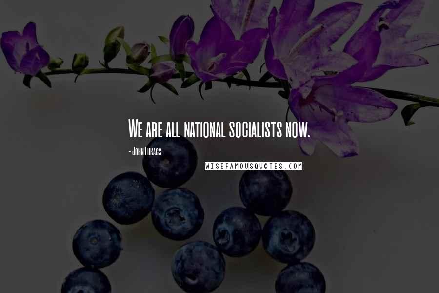 John Lukacs Quotes: We are all national socialists now.