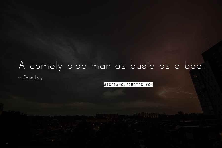 John Lyly Quotes: A comely olde man as busie as a bee.