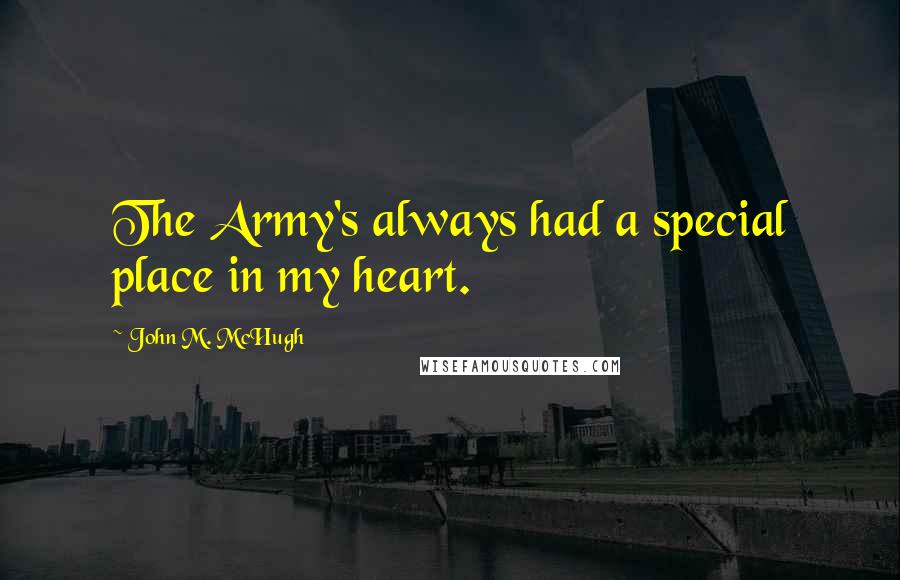 John M. McHugh Quotes: The Army's always had a special place in my heart.