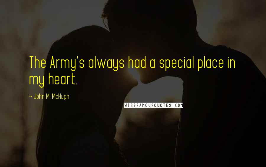 John M. McHugh Quotes: The Army's always had a special place in my heart.