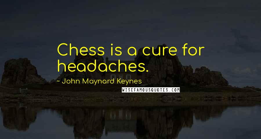 John Maynard Keynes Quotes: Chess is a cure for headaches.