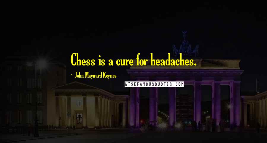 John Maynard Keynes Quotes: Chess is a cure for headaches.