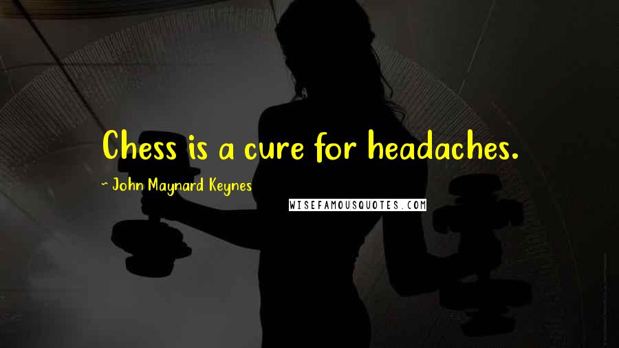 John Maynard Keynes Quotes: Chess is a cure for headaches.