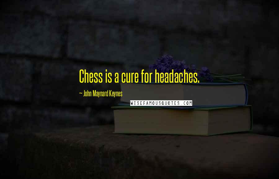 John Maynard Keynes Quotes: Chess is a cure for headaches.