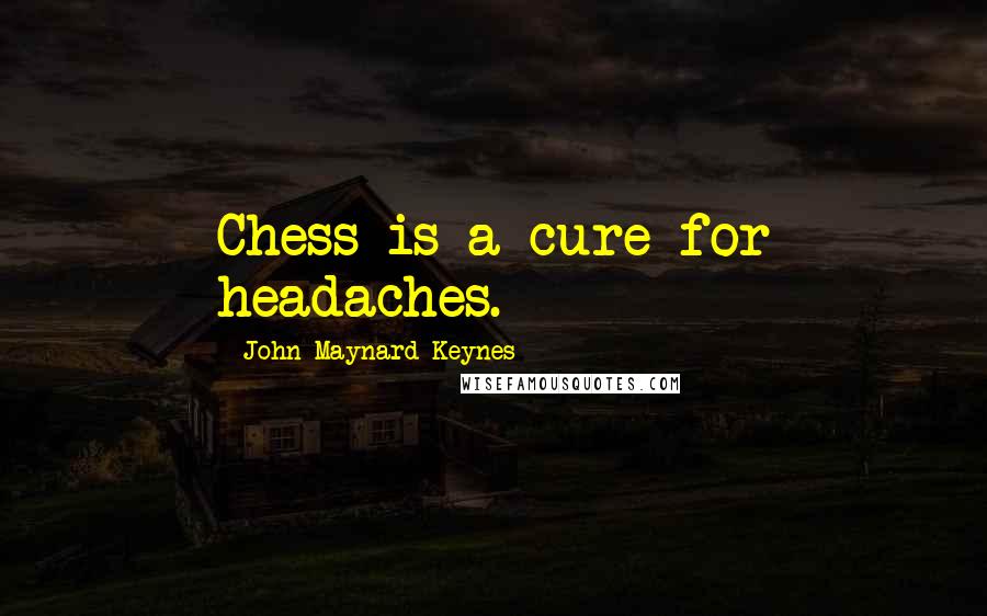 John Maynard Keynes Quotes: Chess is a cure for headaches.