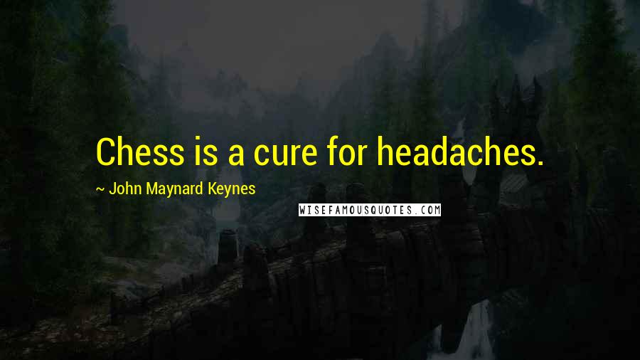 John Maynard Keynes Quotes: Chess is a cure for headaches.