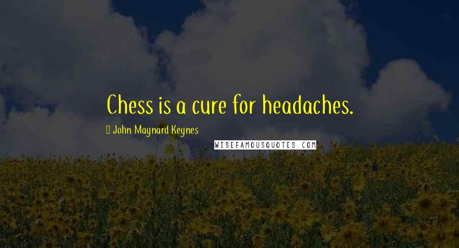 John Maynard Keynes Quotes: Chess is a cure for headaches.