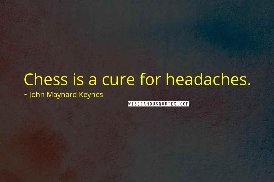 John Maynard Keynes Quotes: Chess is a cure for headaches.