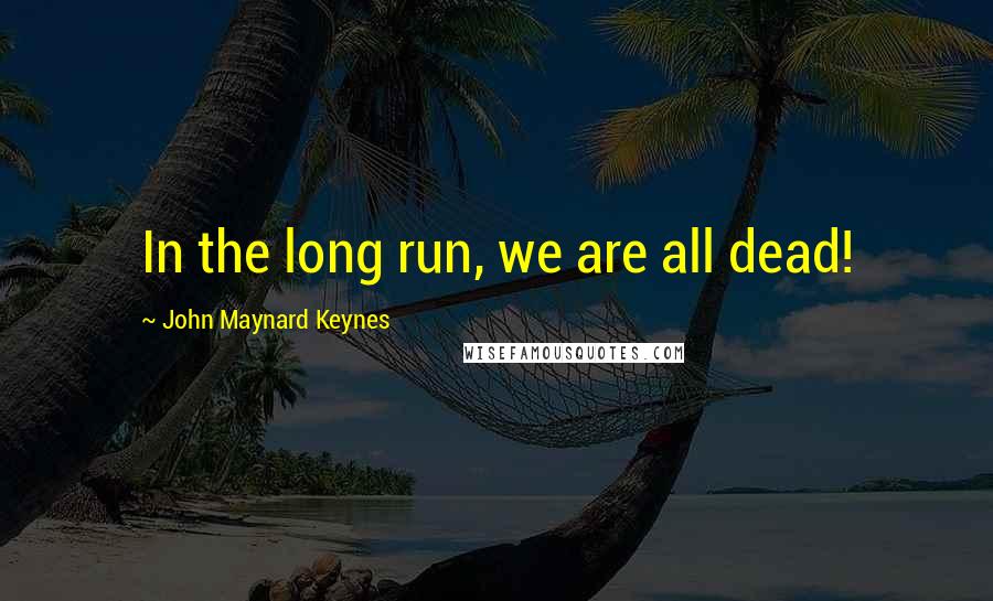 John Maynard Keynes Quotes: In the long run, we are all dead!