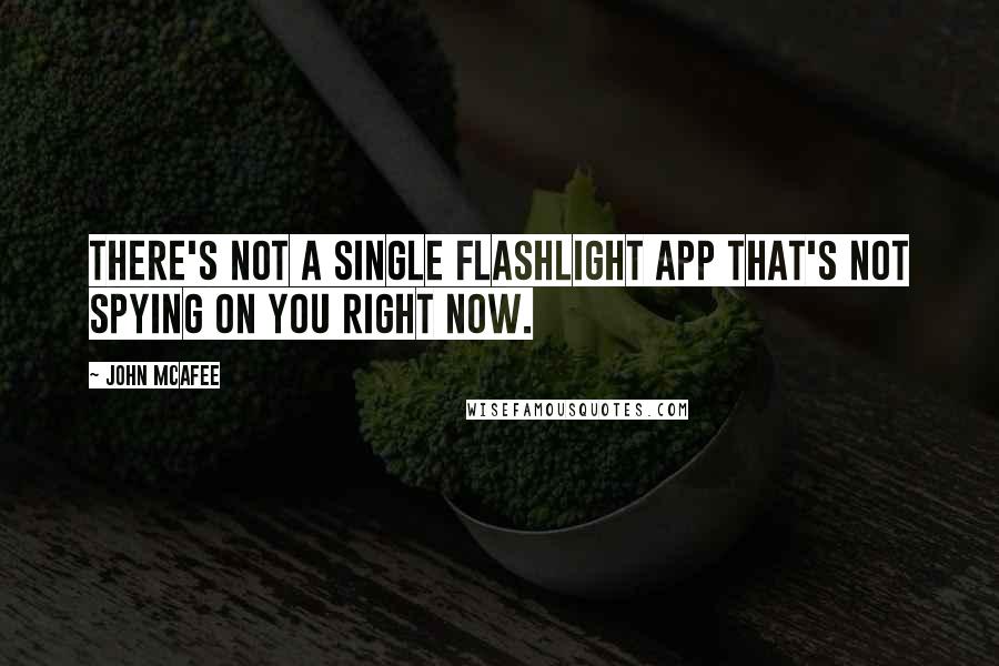 John McAfee Quotes: There's not a single flashlight app that's not spying on you right now.