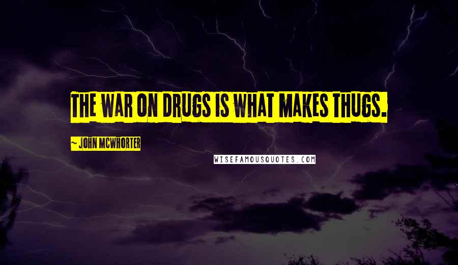 John McWhorter Quotes: The war on drugs is what makes thugs.