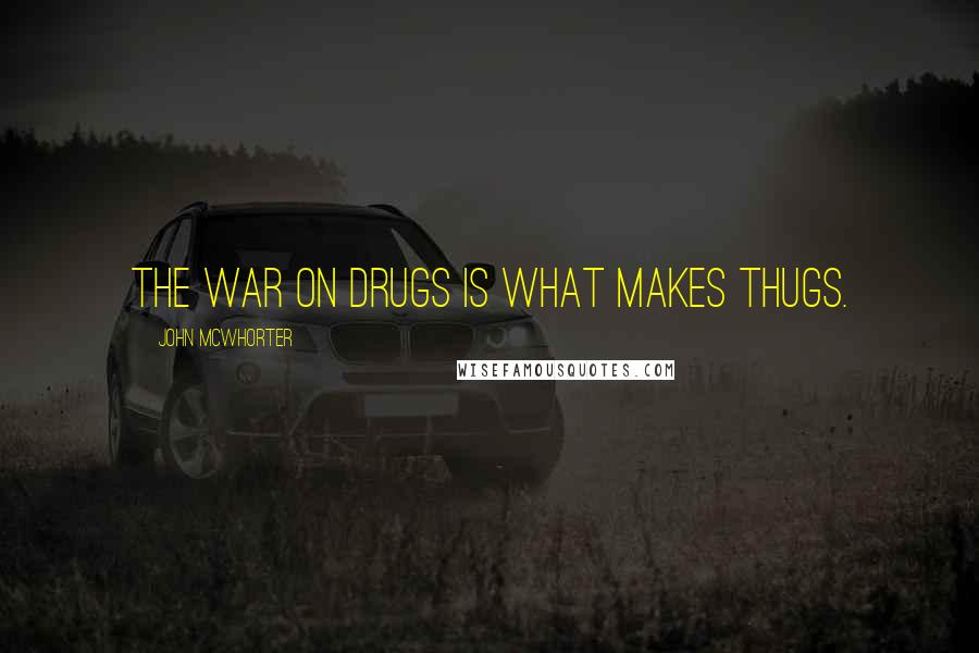 John McWhorter Quotes: The war on drugs is what makes thugs.