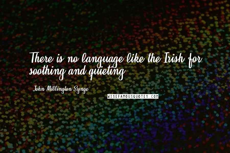 John Millington Synge Quotes: There is no language like the Irish for soothing and quieting.