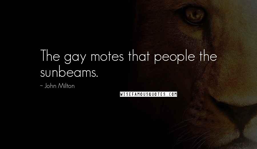 John Milton Quotes: The gay motes that people the sunbeams.