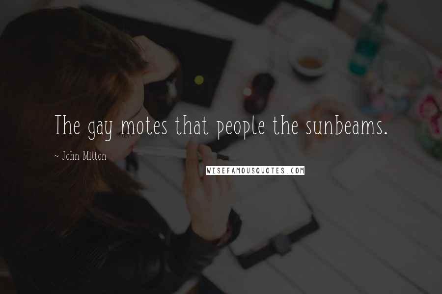 John Milton Quotes: The gay motes that people the sunbeams.