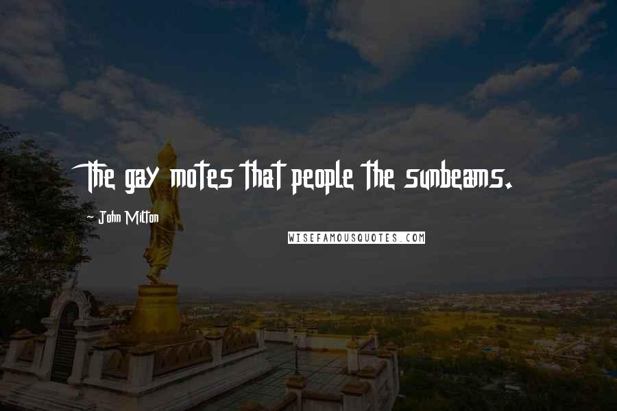 John Milton Quotes: The gay motes that people the sunbeams.