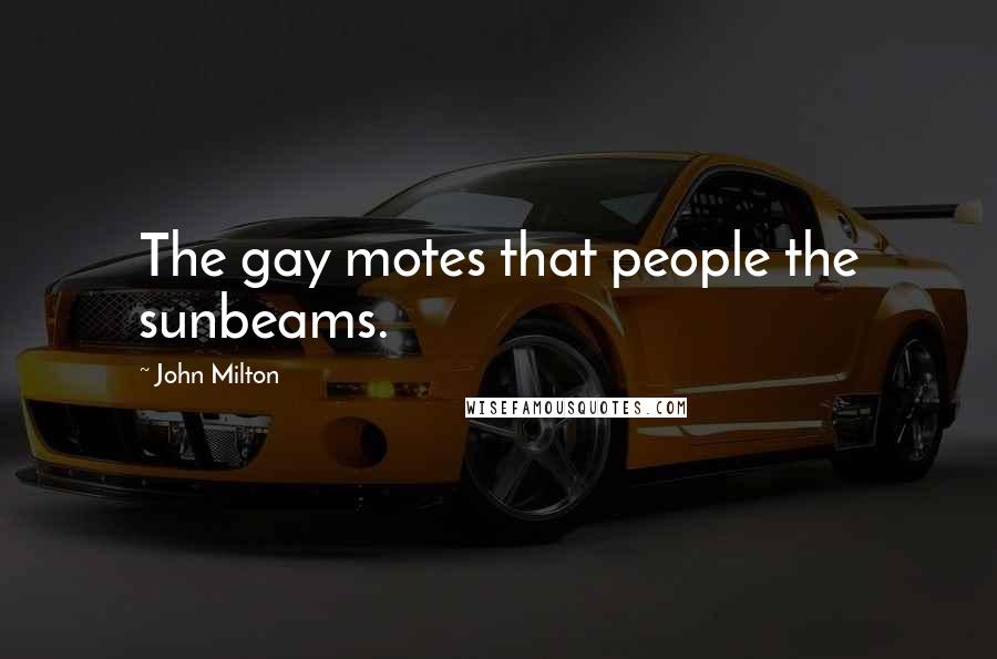 John Milton Quotes: The gay motes that people the sunbeams.