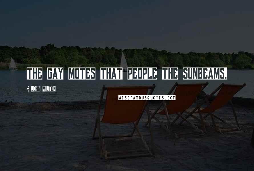 John Milton Quotes: The gay motes that people the sunbeams.