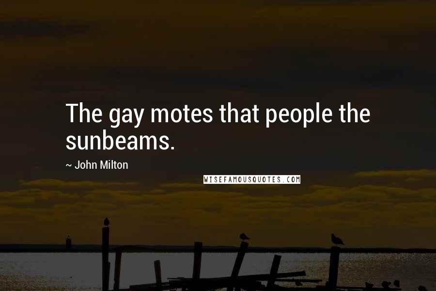 John Milton Quotes: The gay motes that people the sunbeams.