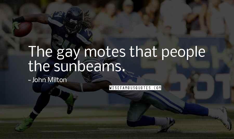 John Milton Quotes: The gay motes that people the sunbeams.