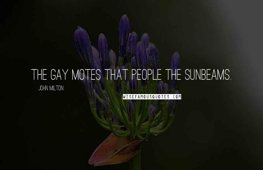 John Milton Quotes: The gay motes that people the sunbeams.