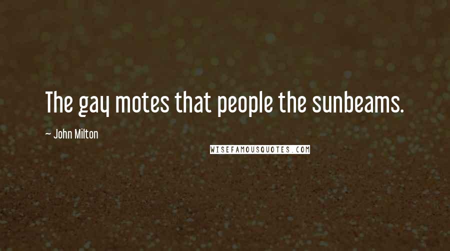 John Milton Quotes: The gay motes that people the sunbeams.