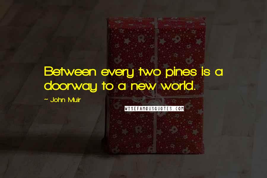 John Muir Quotes: Between every two pines is a doorway to a new world.
