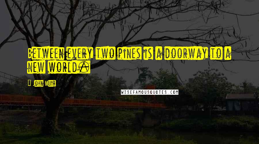 John Muir Quotes: Between every two pines is a doorway to a new world.