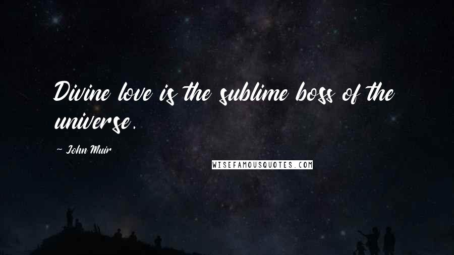 John Muir Quotes: Divine love is the sublime boss of the universe.