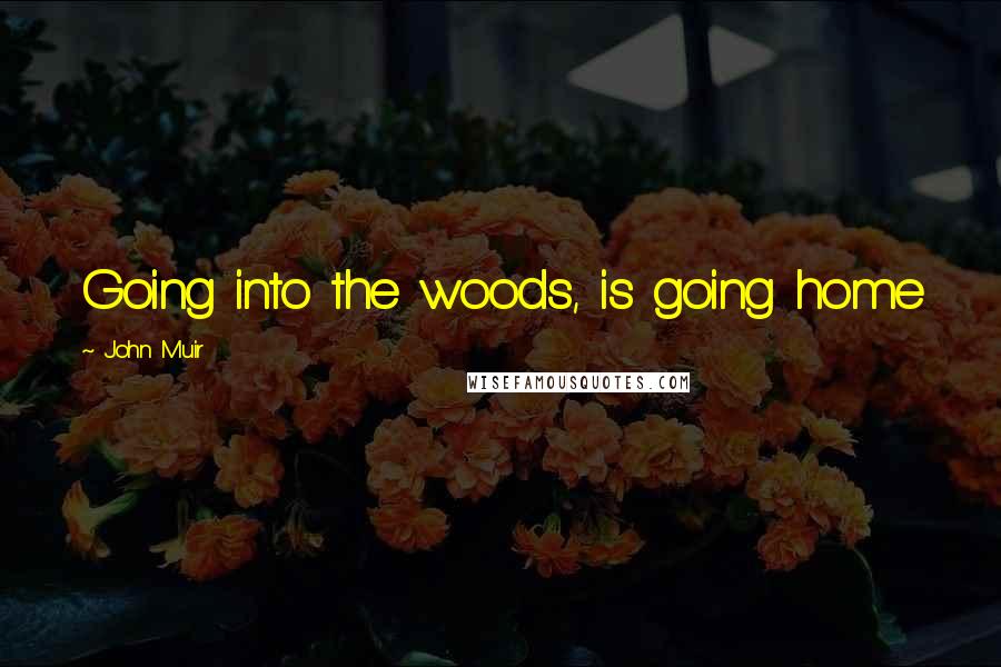 John Muir Quotes: Going into the woods, is going home