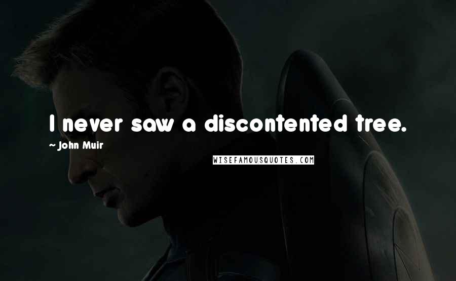 John Muir Quotes: I never saw a discontented tree.